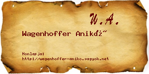 Wagenhoffer Anikó névjegykártya